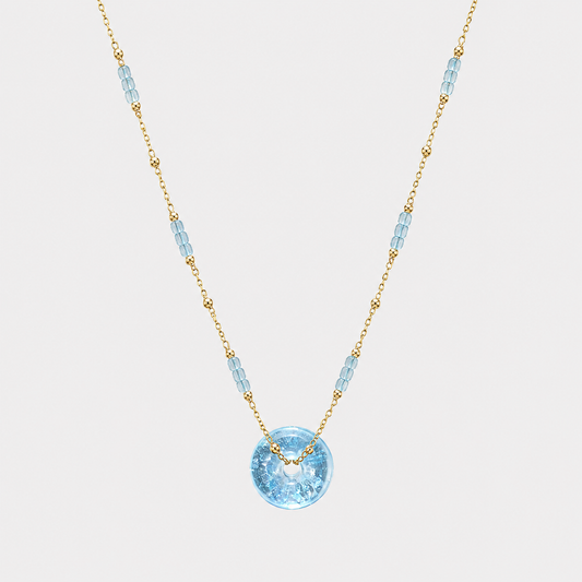 Ocean Serenity | Aquamarine Peace Pendant | USA 14k Gold Filled